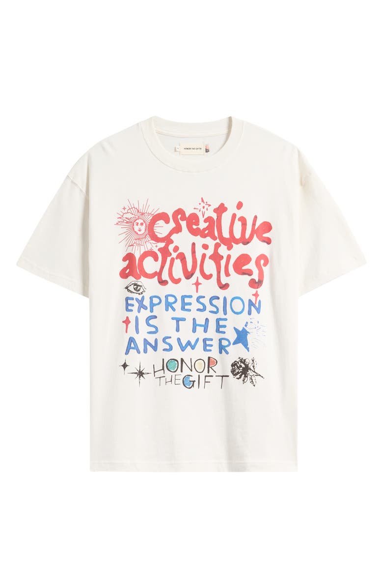 HONOR THE GIFT Creative Activities Graphic T-Shirt, Alternate, color, Bone