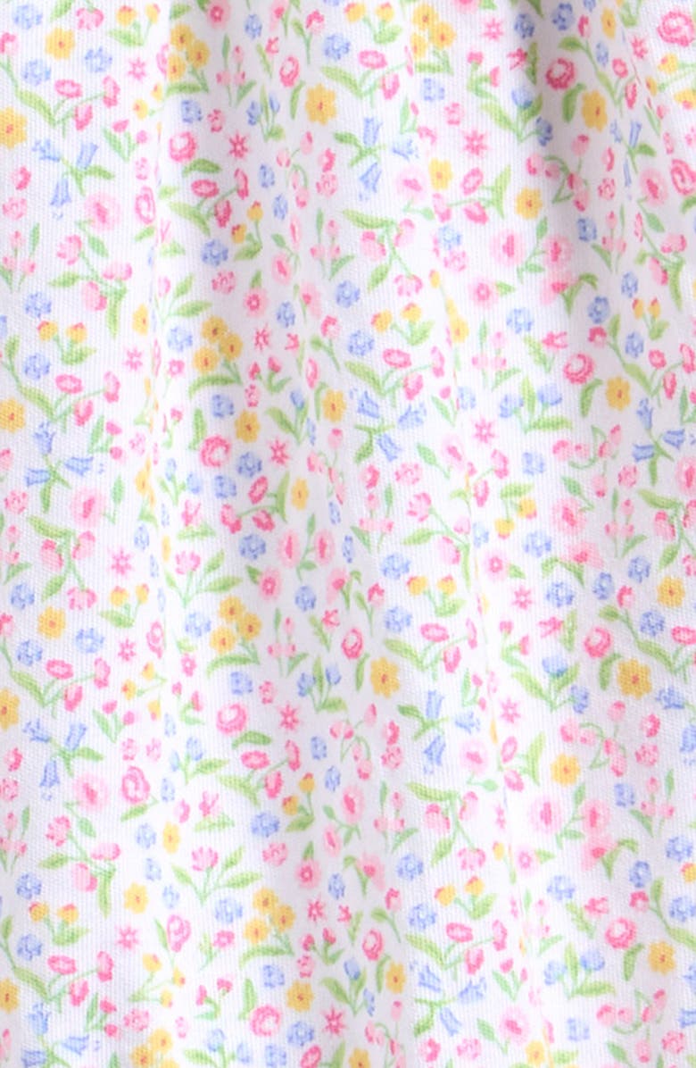 Kissy Kissy Floral Smocked Pima Cotton Romper, Alternate, color,