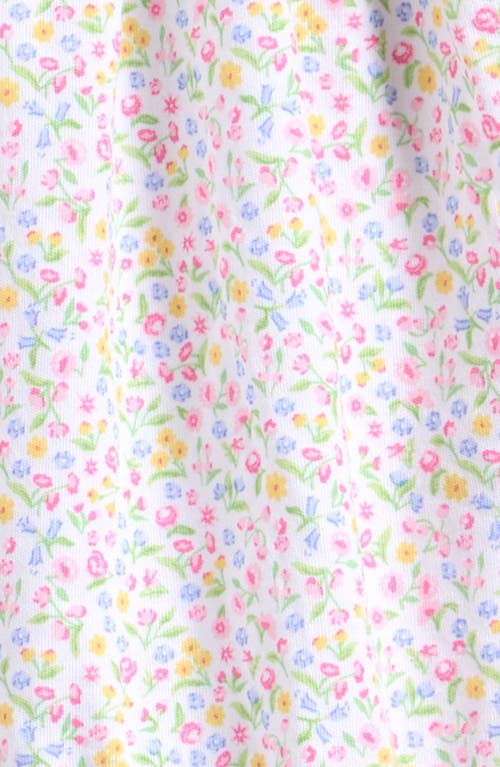 Kissy Kissy Floral Smocked Pima Cotton Romper In Floral Multi