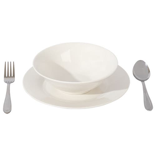 Gibson Everyday Everyday Yarbury 16 Piece Fine Certamic Dinnerware Set In White