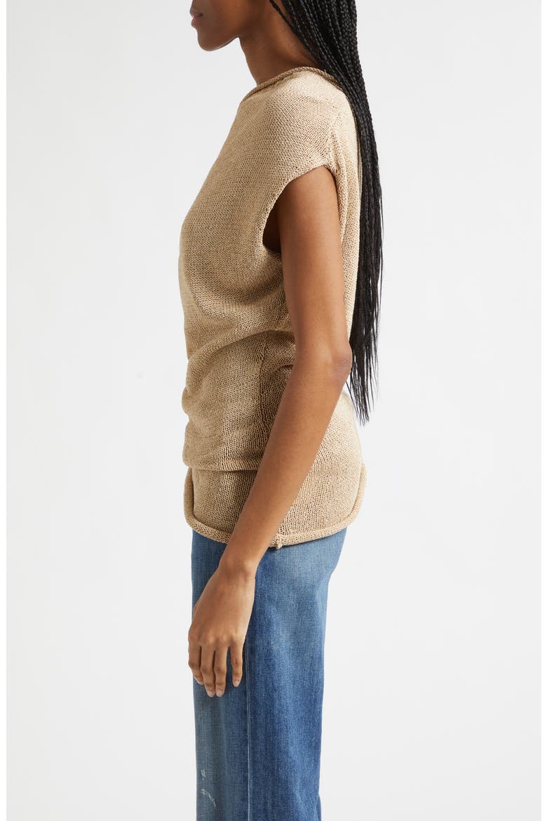 Joni Asymmetric Knit Top, Alternate, color, LIGHT BROWN
