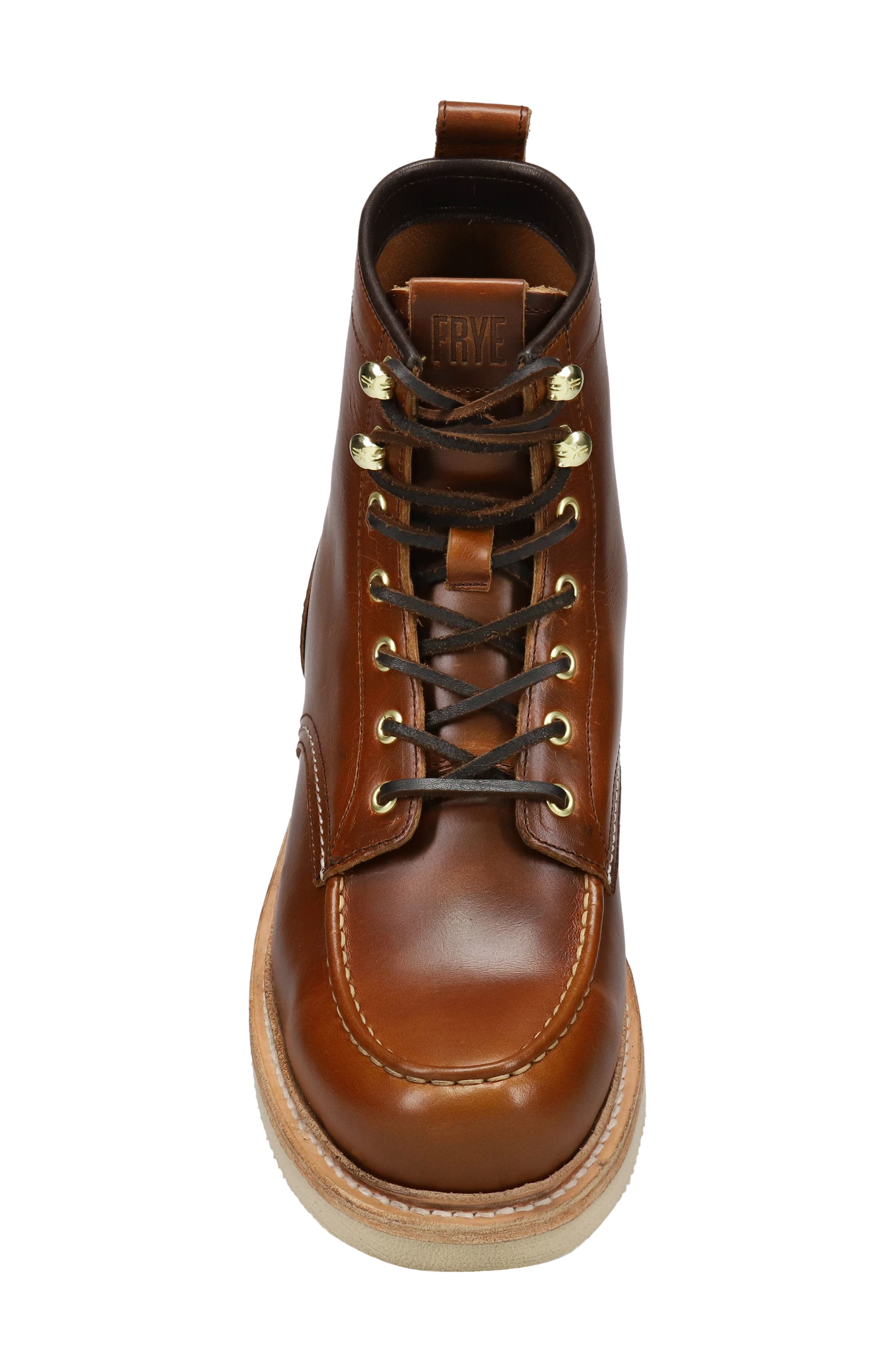 Frye Hudson Work Boot, Alternate, color, Saddle