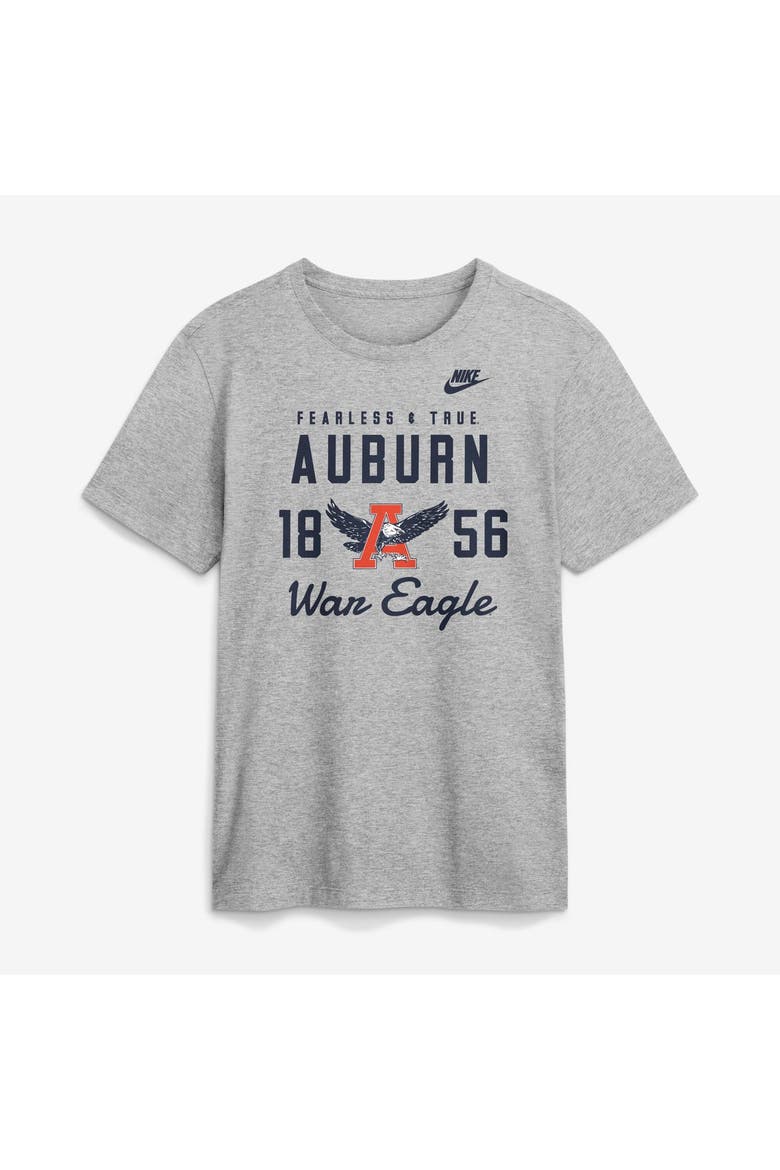Men's Nike  Gray Auburn Tigers Legacy Stacked Established T-Shirt, Main, color, Gray