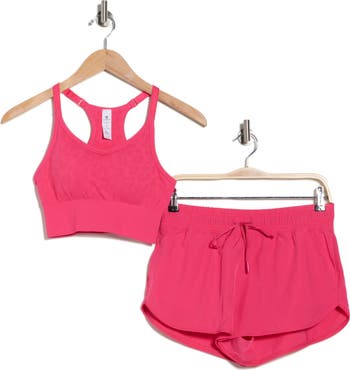 Safari Trail 2-Pack Seamless Racerback Bralette & Shorts Set