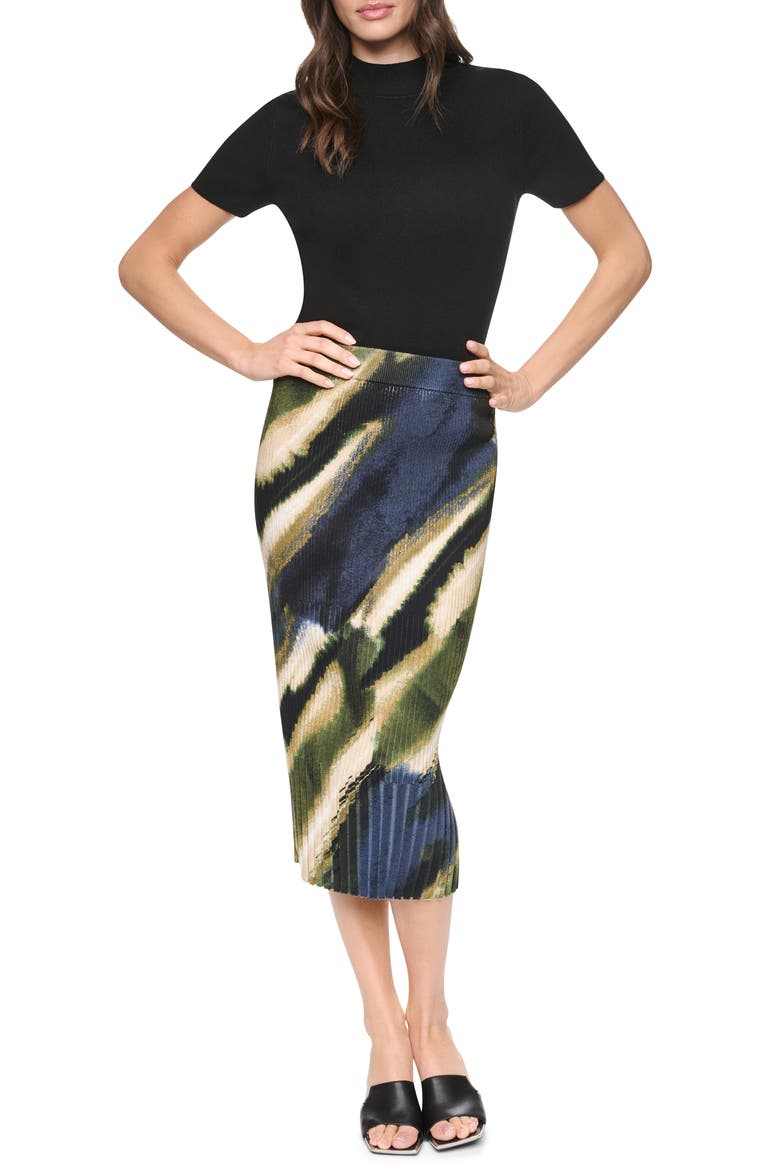 Mix Rib Midi Sweater Skirt, Alternate, color, BRUSHED