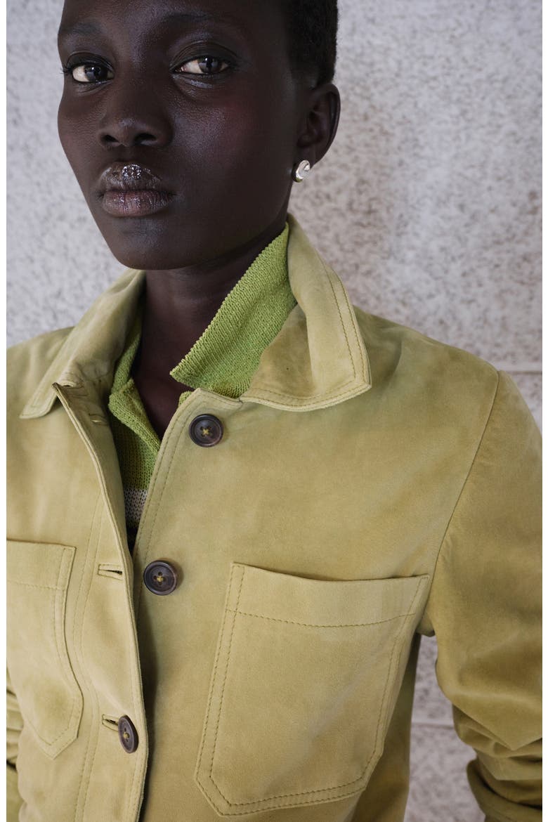 Suede Jacket, Alternate, color, PASTEL GREEN