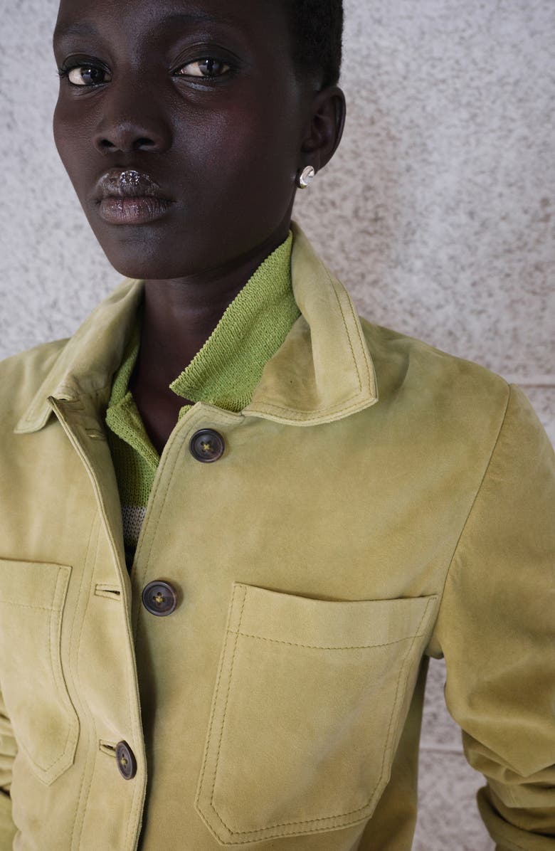 MANGO Suede Jacket, Alternate, color, 