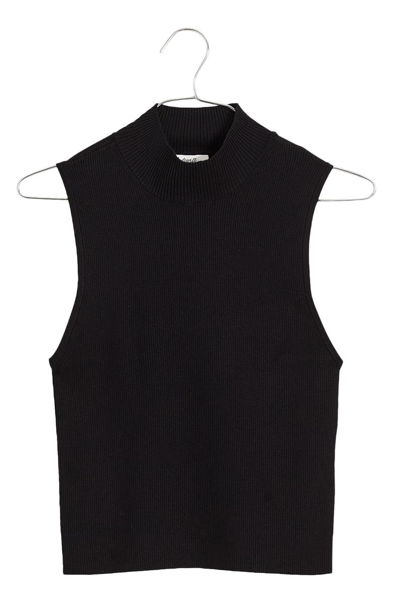 Madewell Mock Neck Wide Rib Sweater, Alternate, color, 