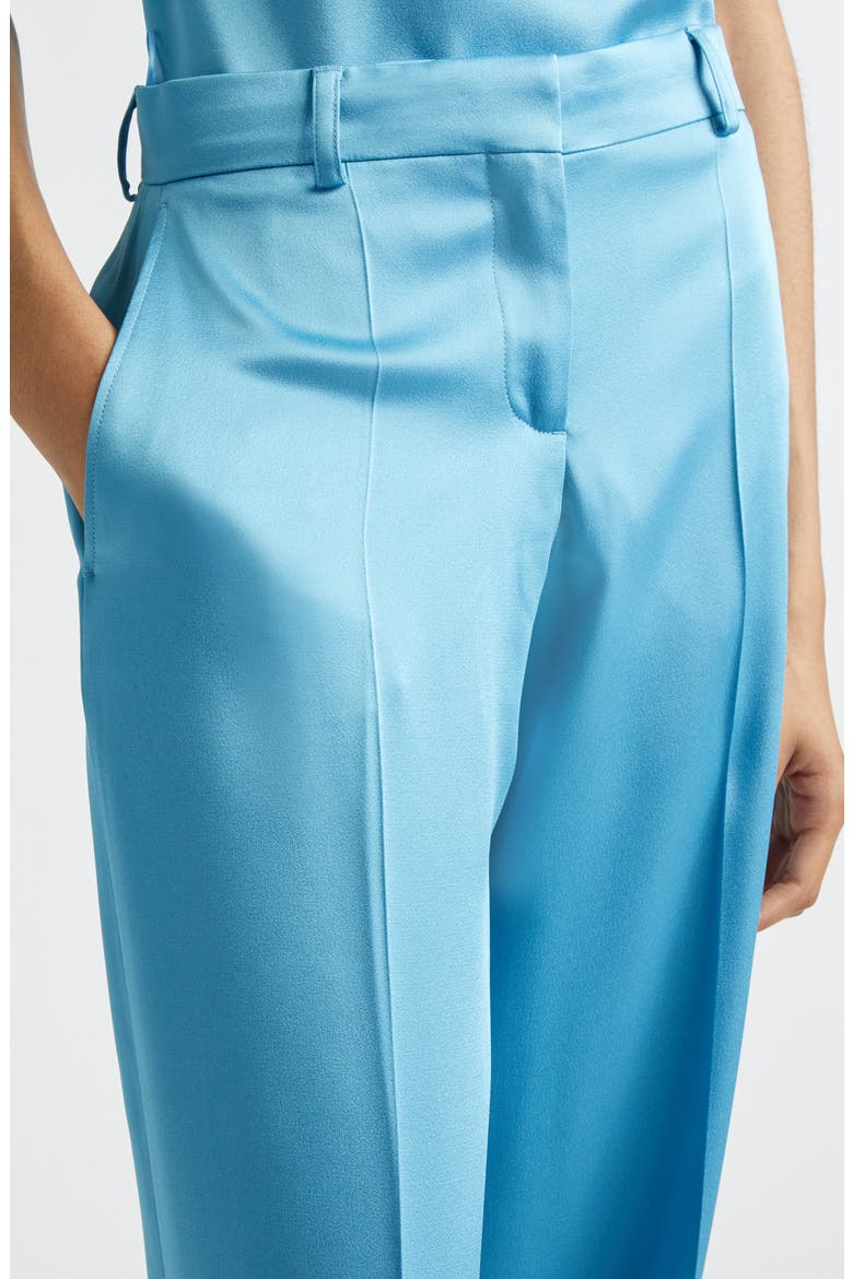 Satin Straight Leg Pants, Alternate, color, STEEL BLUE