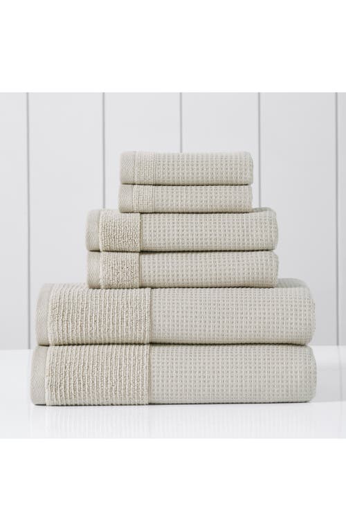Modern Threads Waffle Rib 6-piece Towel Set In Rainy Day