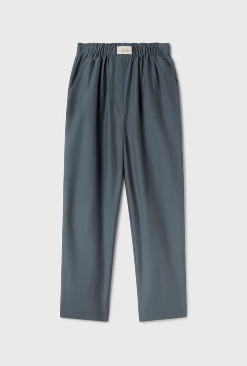 SILK LAUNDRY COTTON SILK PAPER BAG PANTS SLATE 