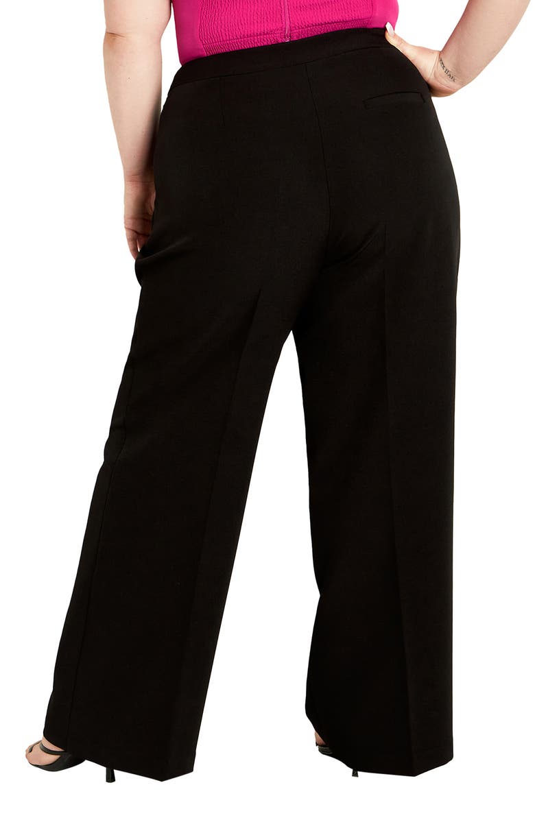 City Chic Alexis High Waist Wide Leg Pants, Alternate, color,