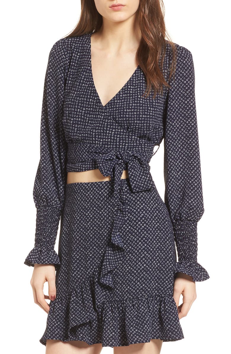 4SI3NNA Wrap Crop Top, Main, color,