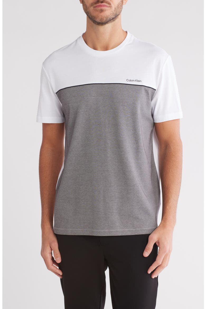 Colorblock Cotton T-Shirt, Main, color, FORGED IRON COMBO