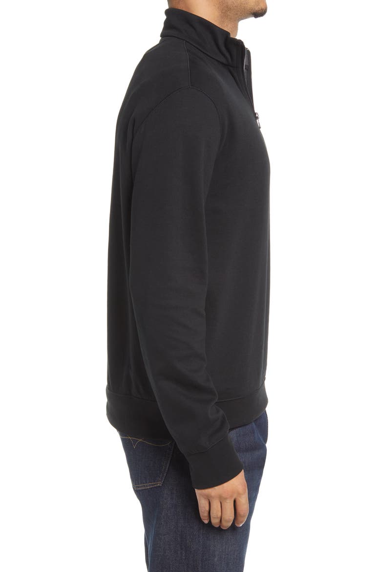Men's Double Knit Jersey Half Zip Pullover, Alternate, color, POLO BLACK/ C9686
