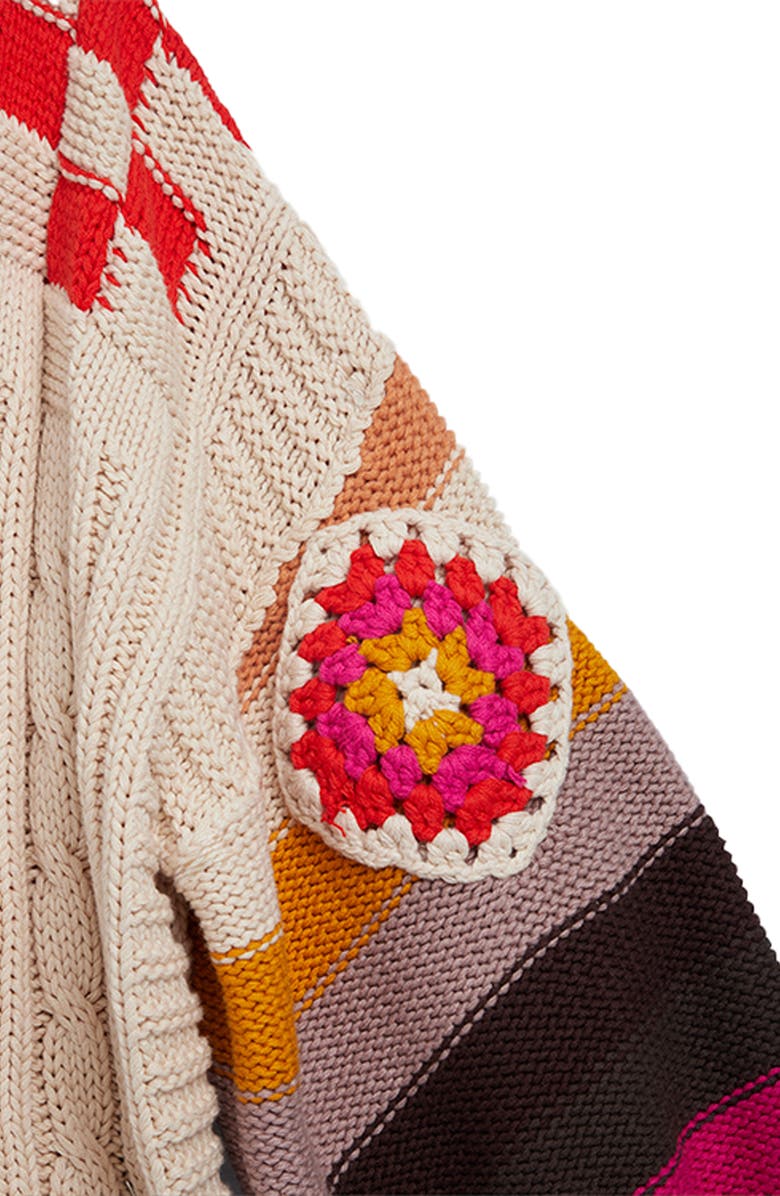 SAACHI Colorful Crochet Cardigan, Alternate, color,