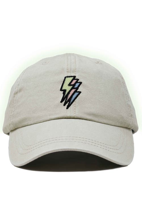 Dalix Lightning Cap In Washed Stone White