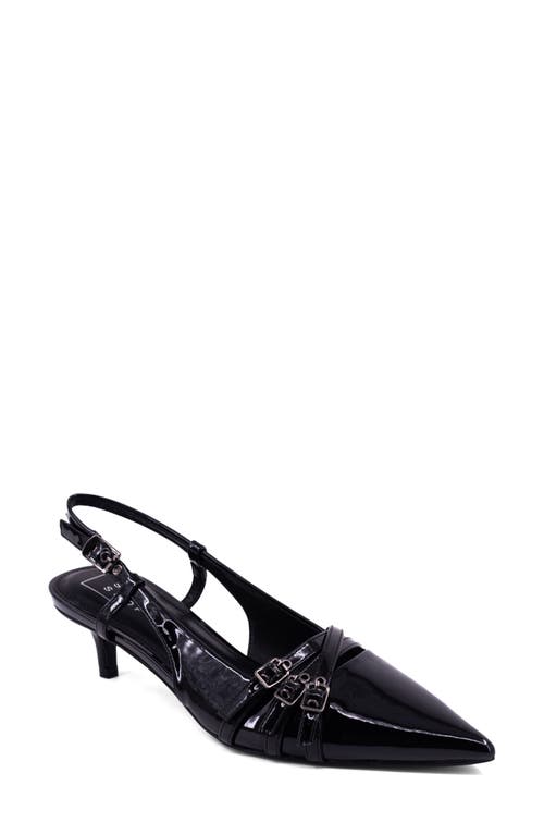 Shushop Nadja Pointed Toe Kitten Heel Slingback Pump