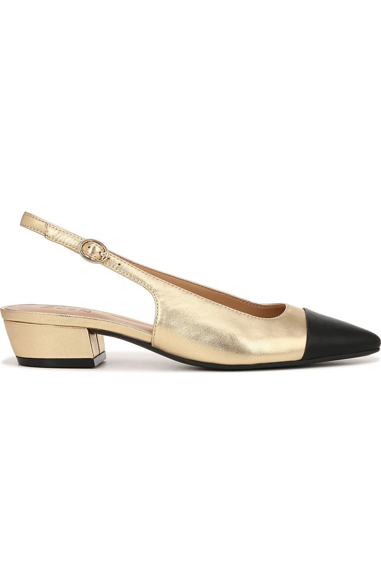Naturalizer Banks Pointed Toe Slingback Pump, Alternate, color, Dark Gold Leather