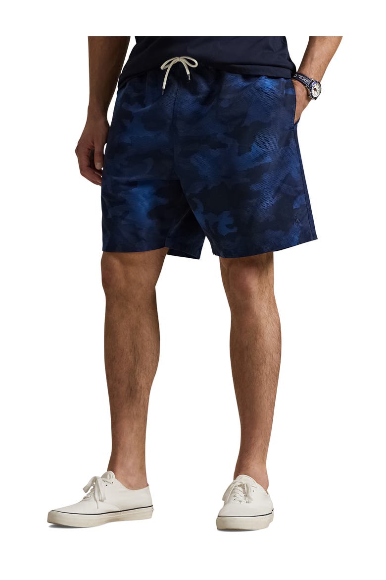 Big & Tall Printed Swim Trunks, Main, color, SPY CAMO