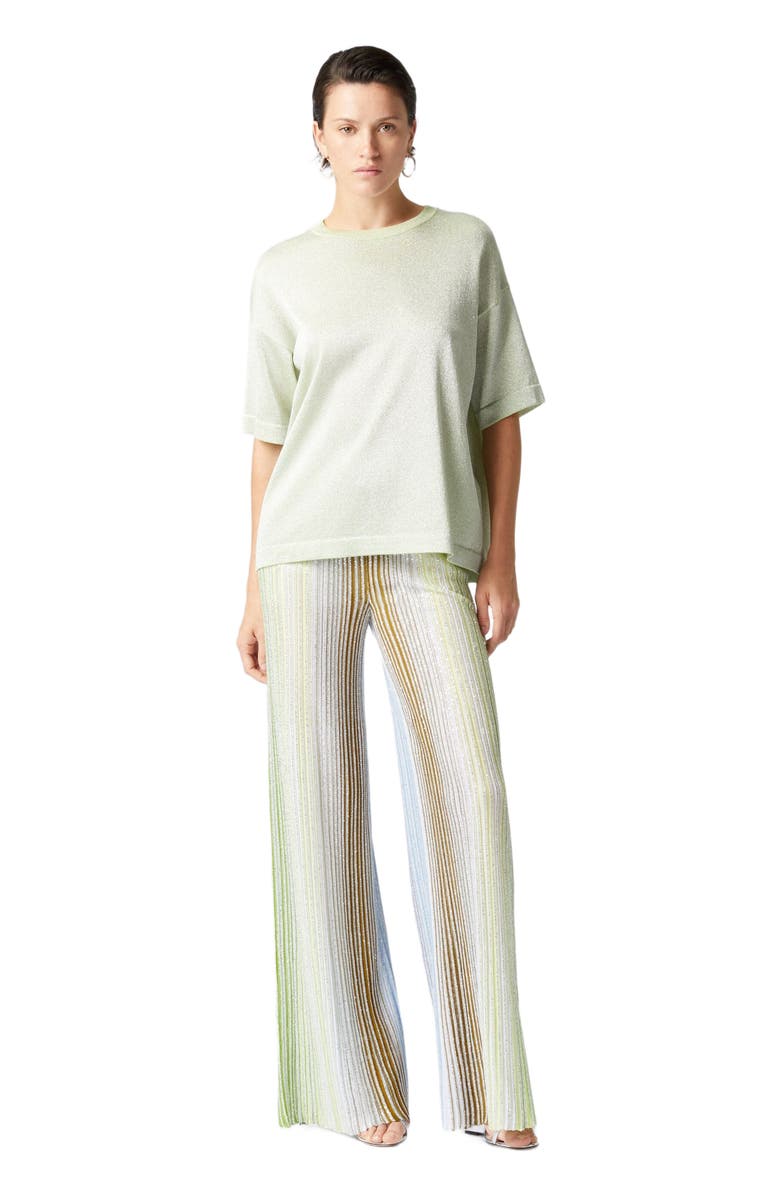 Missoni Partialized Striped Palazzo Trousers With Sequins, Main, color, Multicoloured