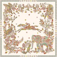 Longchamp Foret Square Silk Scarf