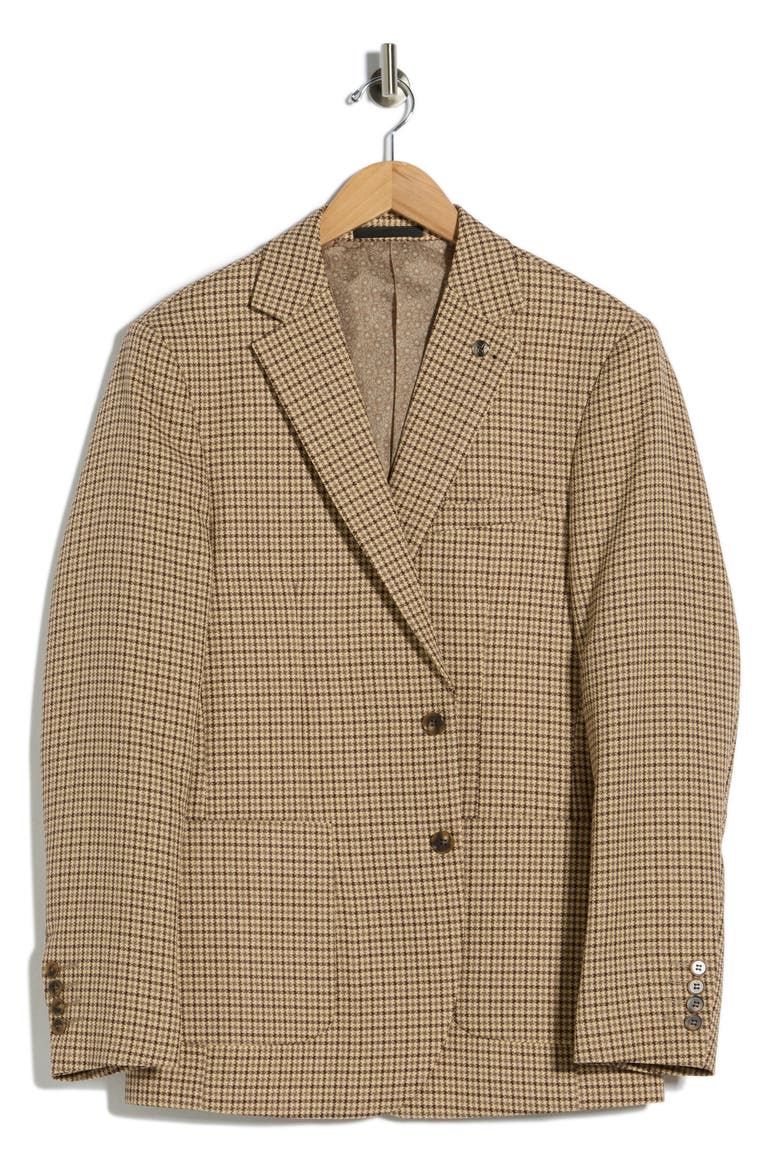 Plaid Slim Fit Sport Coat, Alternate, color, BEIGE