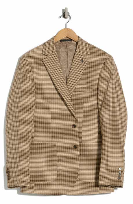 Tahari Plaid Slim Fit Sport Coat