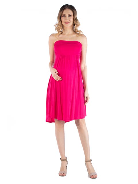 Knee Length Strapless Mini Dress