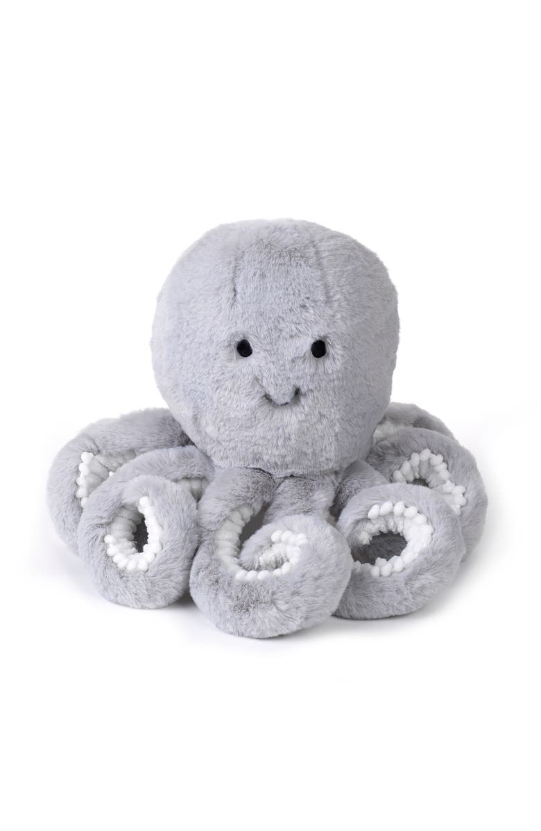 Lambs & Ivy Ocean Blue Plush Octopus Stuffed Animal Toy - Inky, Main, color, Blue