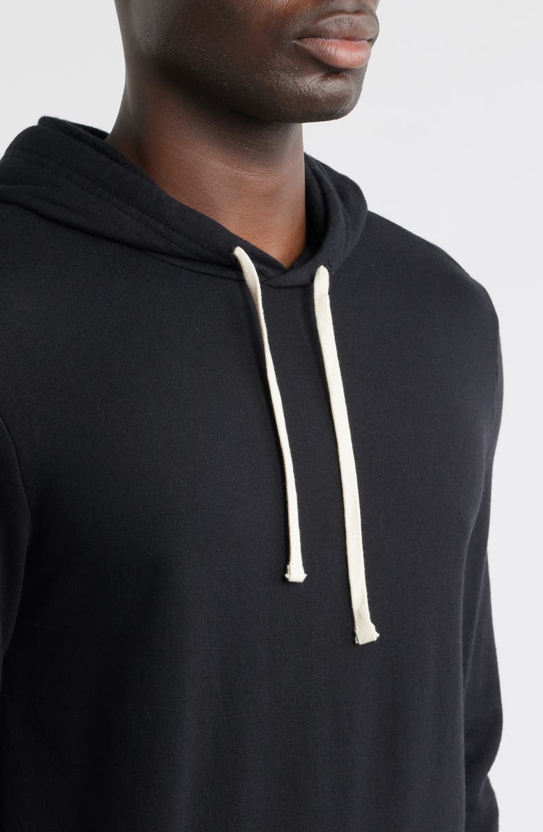 Marine Layer Cotton Blend French Terry Pullover Hoodie, Alternate, color, Black