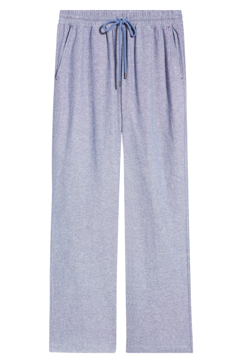 Slub Linen & Cotton Pajama Pants, Alternate, color, DENIM