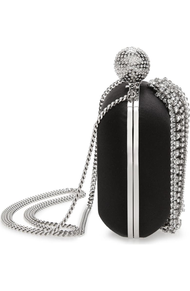 Roger Vivier Marlene Crystal Fringe Box Clutch, Alternate, color,