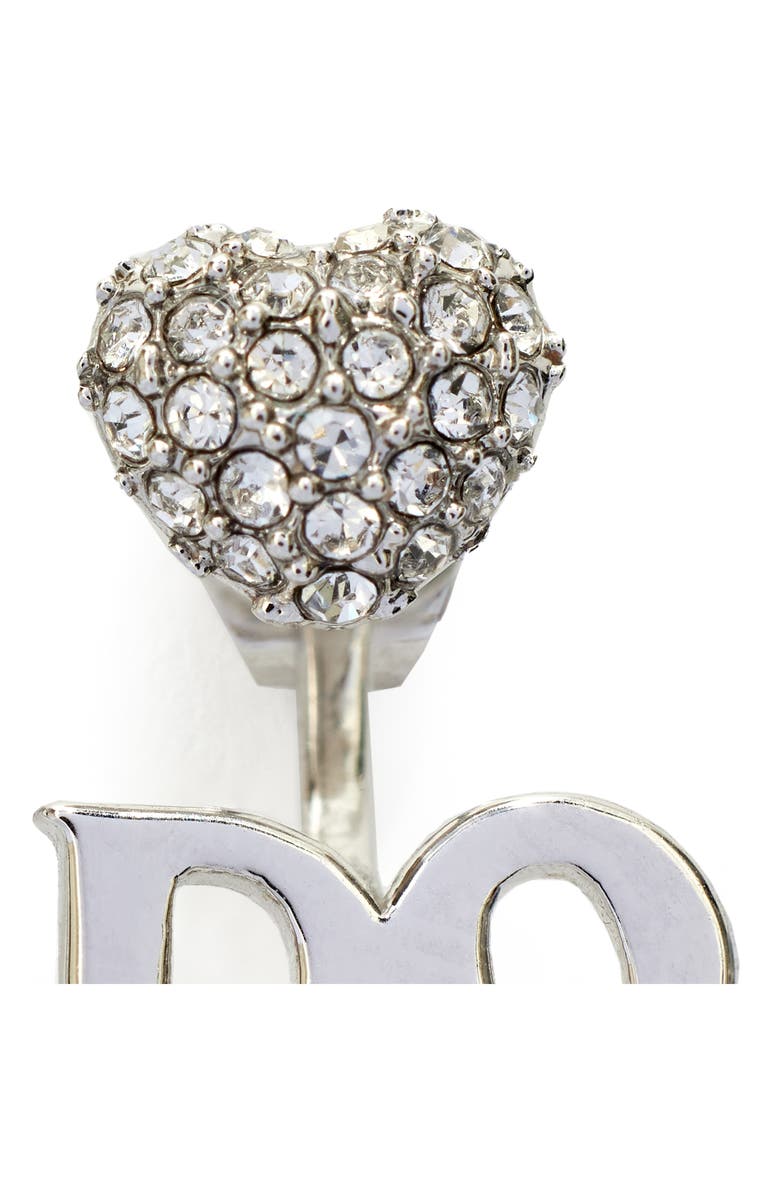 Kleinfeld 'I Do' Crystal Heart Drop Earrings, Alternate, color,