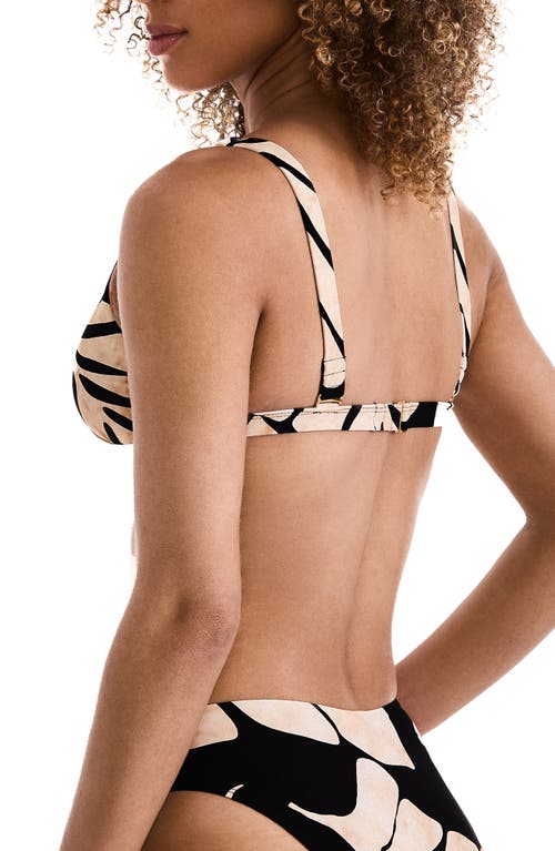 Mimi Flamingo Sawyer Banded Bikini Top In Black