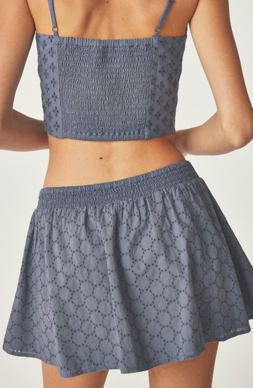 Florence By Mills Eyelet Button-up Camisole In Blue