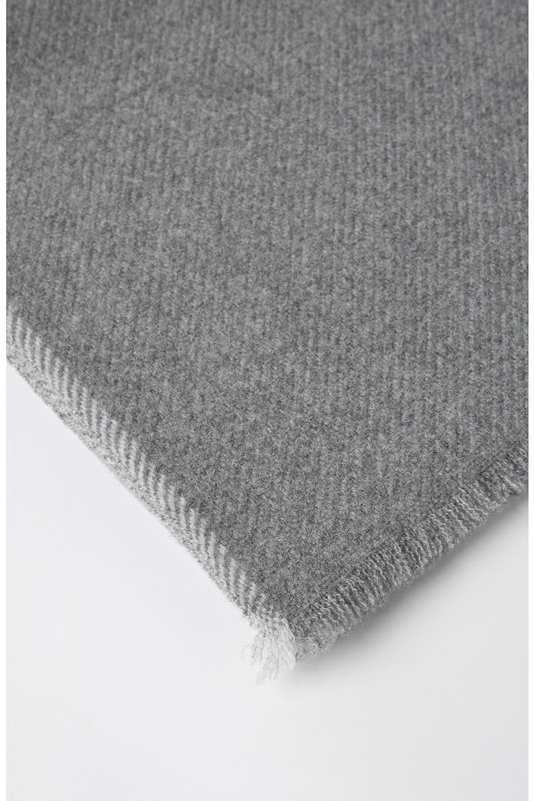 Cashmere diagonal scarf, Alternate, color, Grey
