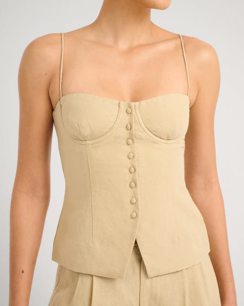 Onia Air Linen Underwire Corset Top In Nude