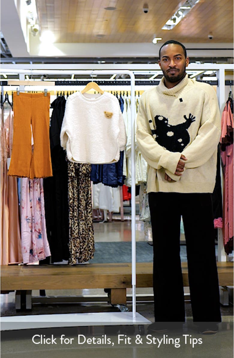 Kids' Fuzzy Fleece Sweatshirt & Rib Flare Leg Pants Set, sales video thumbnail