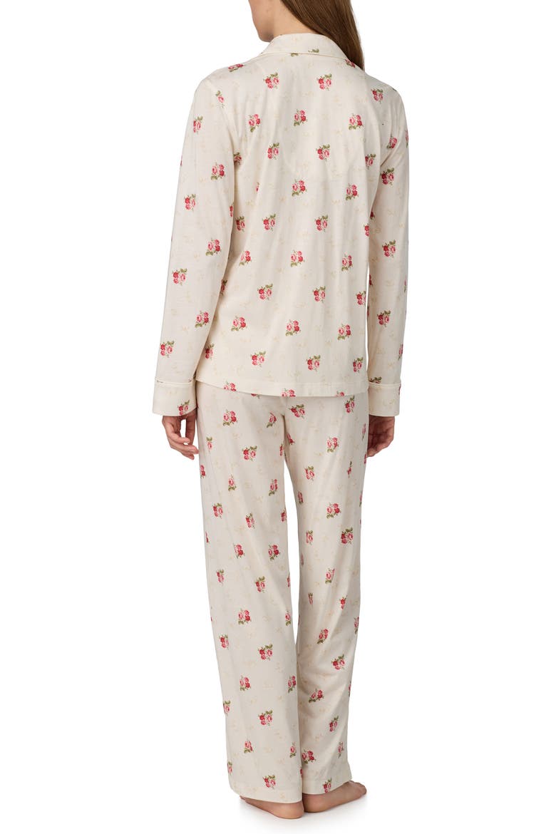 Print Cotton Blend Pajamas, Alternate, color, CREAM/ PT