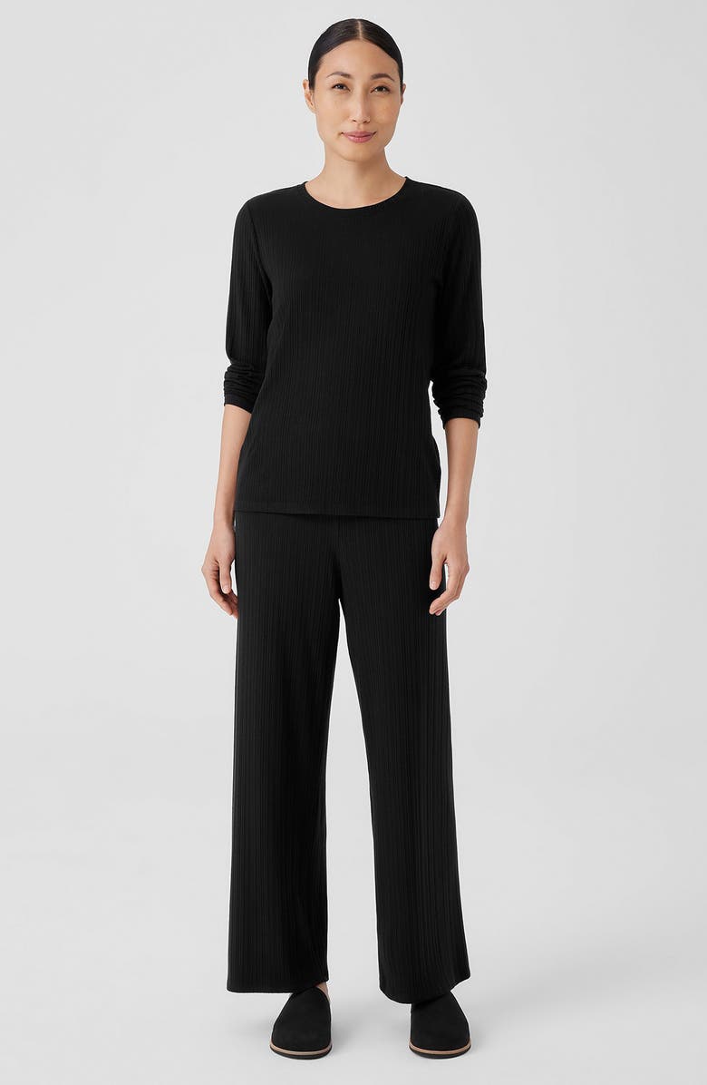 Eileen Fisher Long Sleeve Crewneck Top, Alternate, color, 
