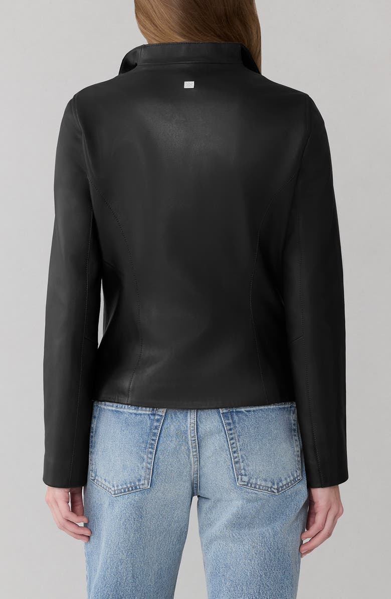 Soia & Kyo Catherine Leather Moto Jacket, Alternate, color, Black