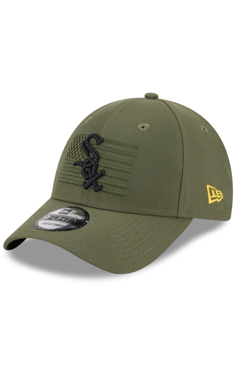 New Era Men's New Era Green Chicago White Sox 2023 Armed Forces Day 9FORTY Adjustable Hat, Alternate, color,