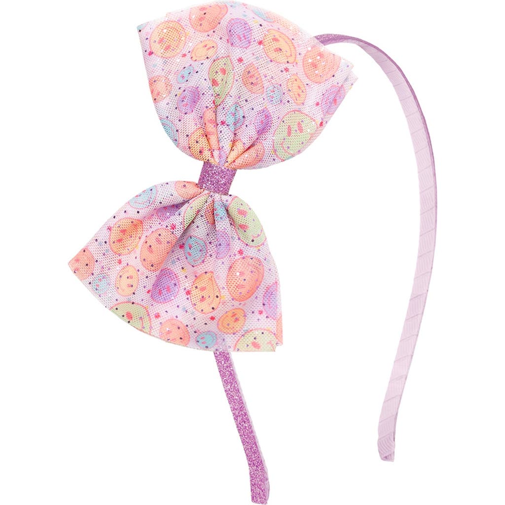 SWEET WINK SWEET WINK SMILEY FACE TULLE BOW HEADBAND