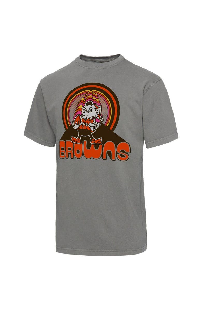 Junk Food Men's Junk Food Graphite Cleveland Browns Wonderland Infinity Vibe T-Shirt, Alternate, color, Graphite