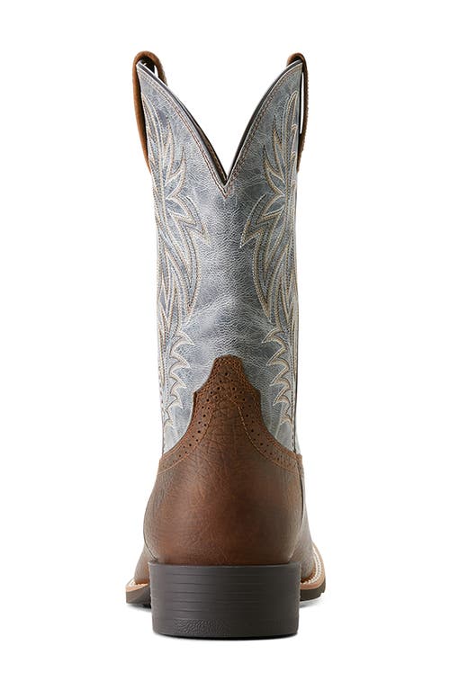 Ariat Sport Wide Square Toe Cowboy Boot In Brown