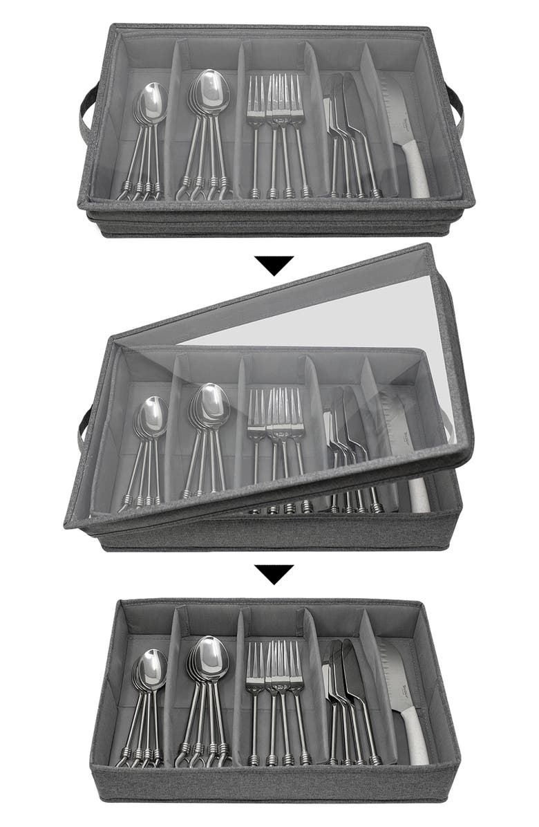 SORBUS Lidded Cutlery Organizer, Alternate, color, 