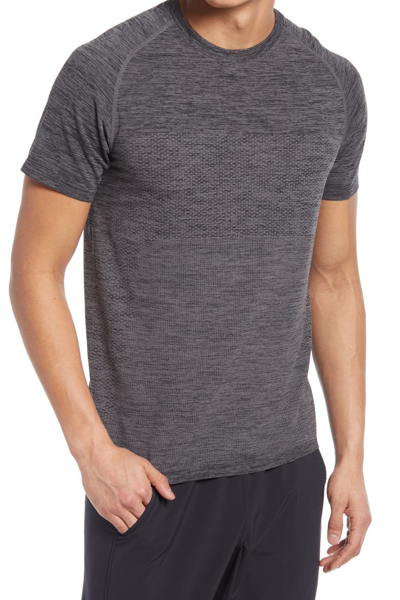 Seamless Performance T-Shirt, Main, color, GREY OBSIDIAN MELANGE
