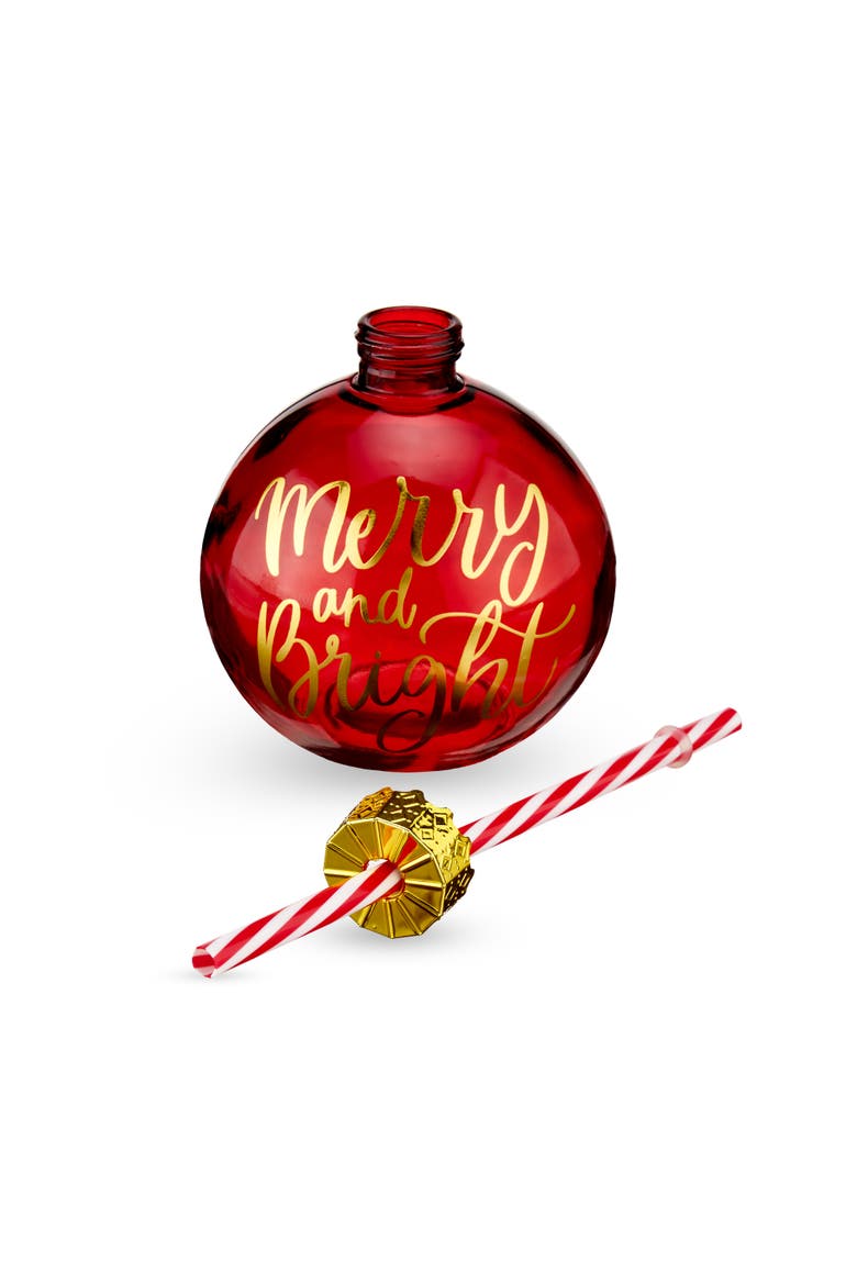 Red Ornament Drink Tumbler Blush, Alternate, color, Red