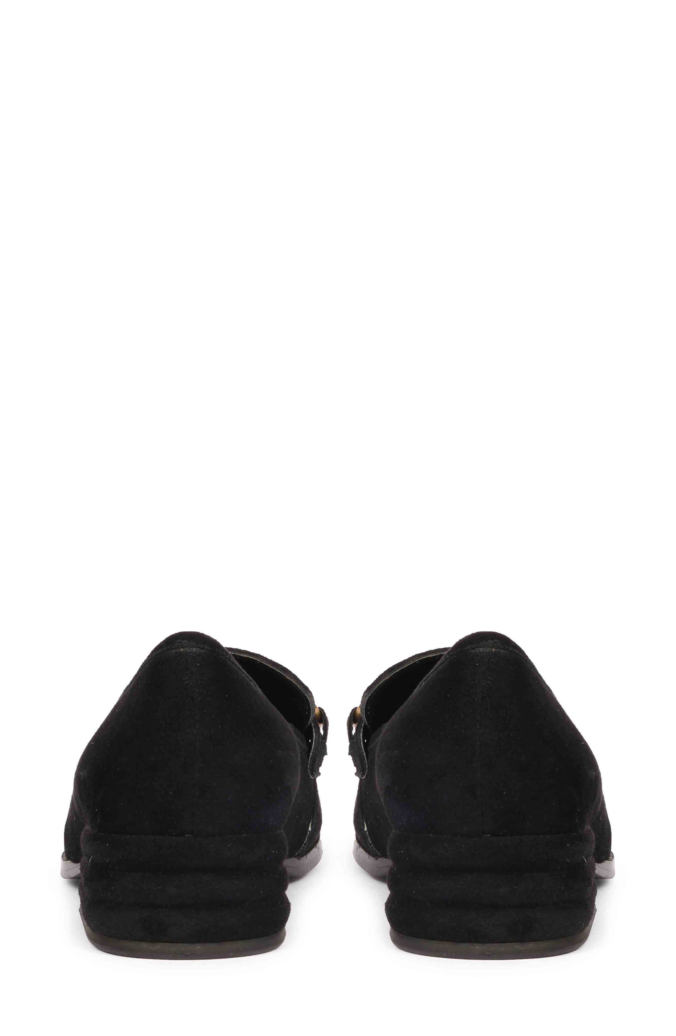 SAINT G Jacqueline Suede Loafer Pump, Alternate, color, Black